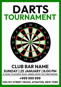 Dart Tournament Poster A1 template