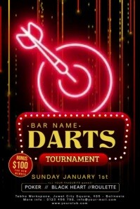Dart Tournament Poster Template | PosterMyWall
