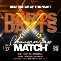 Darts Championship Match Instagram Post template
