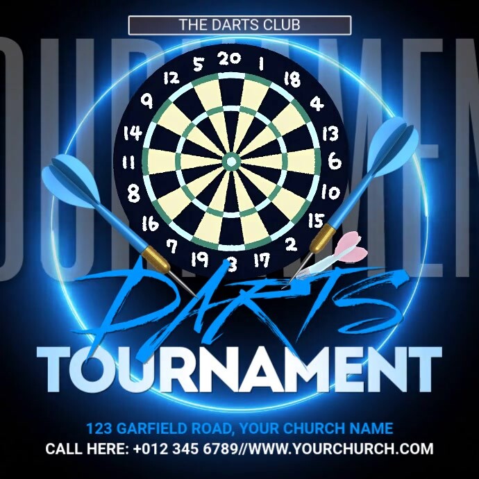 Darts GAME FLYER TEMPLATE Instagram Post