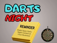 Darts Night, Flyer Presentation template