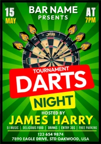 Darts Night A2 template