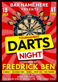 Darts Night A6 template