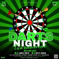 darts night tournament ads Сообщение Instagram template