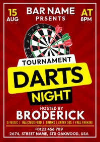 Darts Night Tournament A2 template