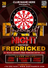Darts Night Tournament A5 template