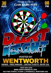 Darts Night Tournament A3 template
