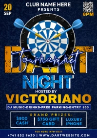 Darts Night Tournament A3 template