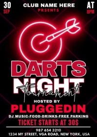 Darts Night Tournament A1 template