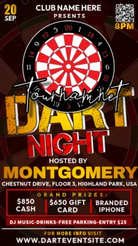 Darts Night Tournament Instagram Story template
