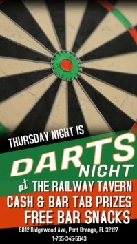 Darts Night Video Template Digitale display (9:16)