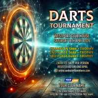 Darts Tournament Ad Flyer Pos Instagram template