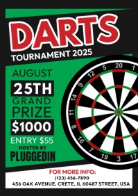 Darts Tournament A2 template