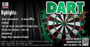 Darts Tournament ภาพที่แชร์บน Facebook template