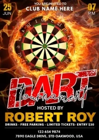 Darts Tournament A5 template