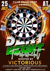 Darts Tournament A5 template