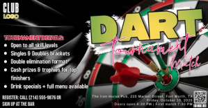 Darts Tournament ภาพที่แชร์บน Facebook template