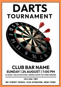 Darts Tournament A1 template