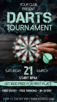 Darts Tournament  Digital Display (9:16) template