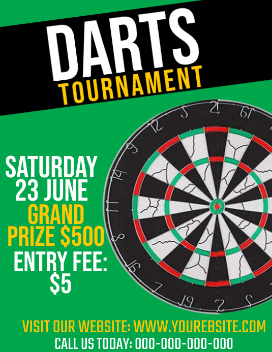 darts tournament flyer template