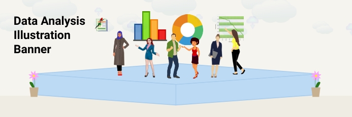 Data Analysis Illustration Banner Template | PosterMyWall
