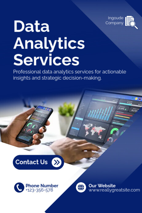 DATA ANALYTICS SERVICES Template | PosterMyWall