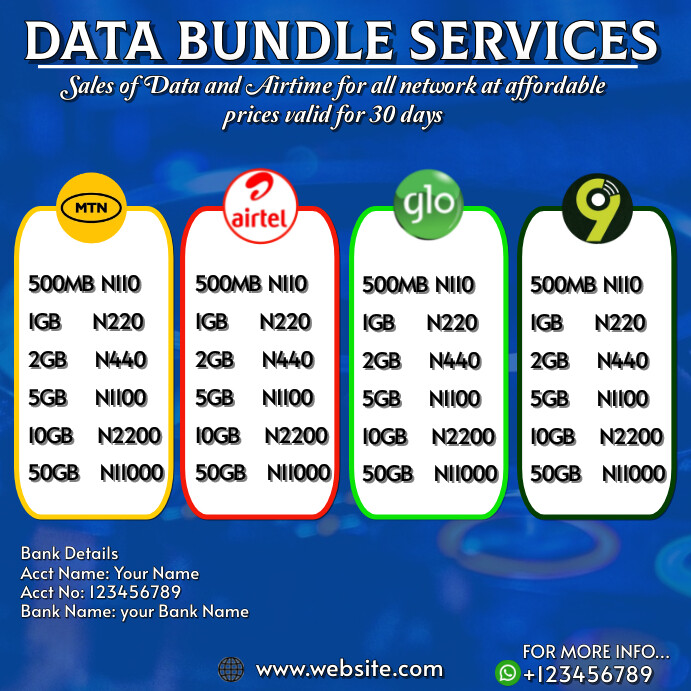 Copy of DATA BUNDLE SERVICES | PosterMyWall