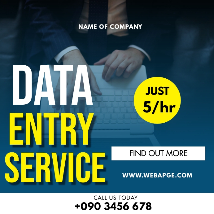 DATA ENTRY SERVICE FLYER Template | PosterMyWall
