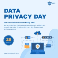 Data Privacy Day Illustrative Square Template Post Instagram