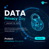 Data Privacy Day Square Template Publicación de Instagram