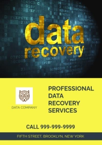 Data recovery A5 flyer template