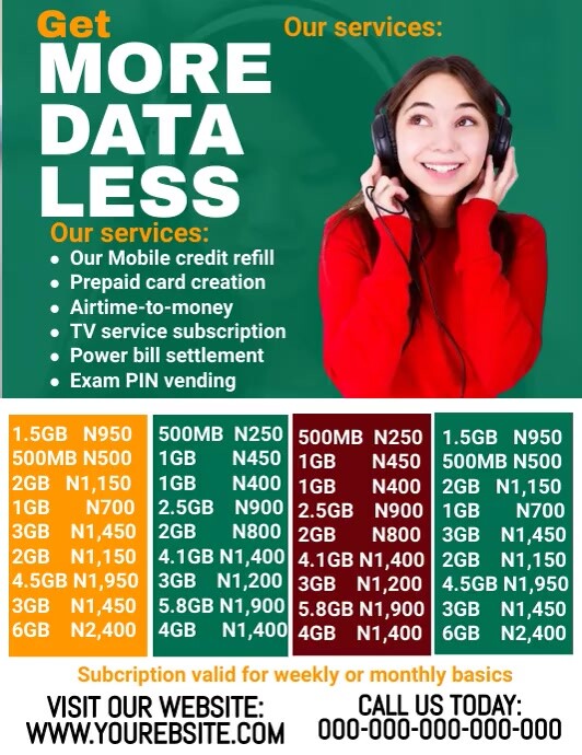 data subscription flyer Template | PosterMyWall