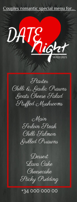 Date Night Lettering DATE Night Template | PosterMyWall