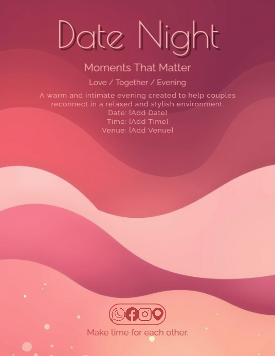 Plantilla de Date Night Freestyle Gradient Flyer Design For Romantic ...