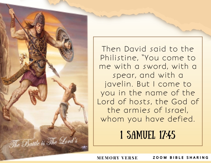David Versus Goliath Quotes poster with a dramatic contrast in size