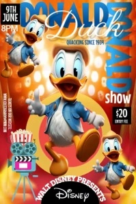 David Duck Day Show Poster template