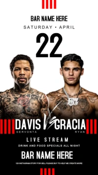 DAVIS VS GRACIA INSTAGRAM STORY PROMO template