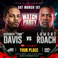 Davis vs Roach flyer Instagram-opslag template