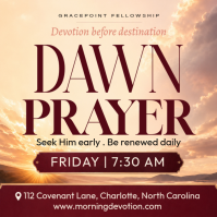 Yellow Dawn Prayer Event Iphosti le-Instagram Template