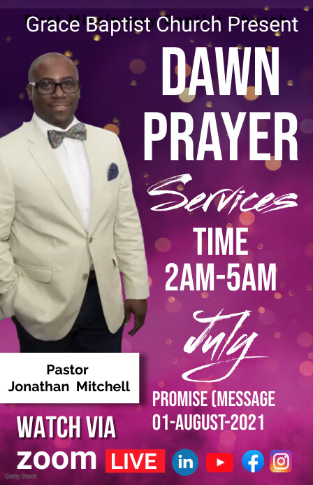Dawn Prayer Flyers 小报 template