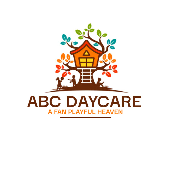 day care logo Logótipo template