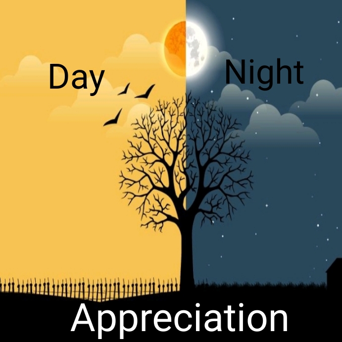 Day Night appreciation Instagram post template