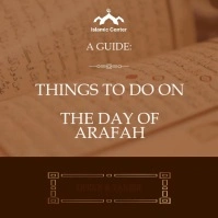 Day of Arafah Brown Instagram Post template