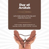 Day of Arafah Brown Social Media Post โพสต์บน Instagram template