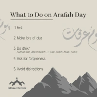 Day of Arafah Illustrated Instagram Post template
