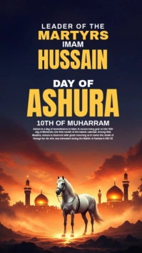 Day Of Ashura Digital Display (9:16) template