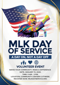 Day of Service / Volunteer Flyer A4 template