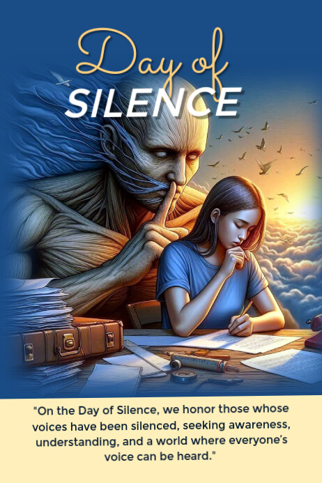 Day of silence Poster template