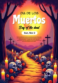 Day of the dead A6 template