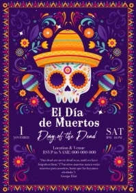 Day of the dead A4 template